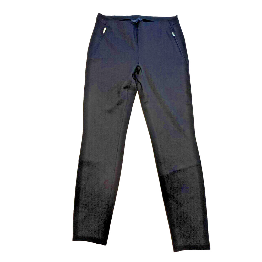 Tommy Hilfiger Women's Size Medium Straight-Leg Black Dress Pants zip pockets
